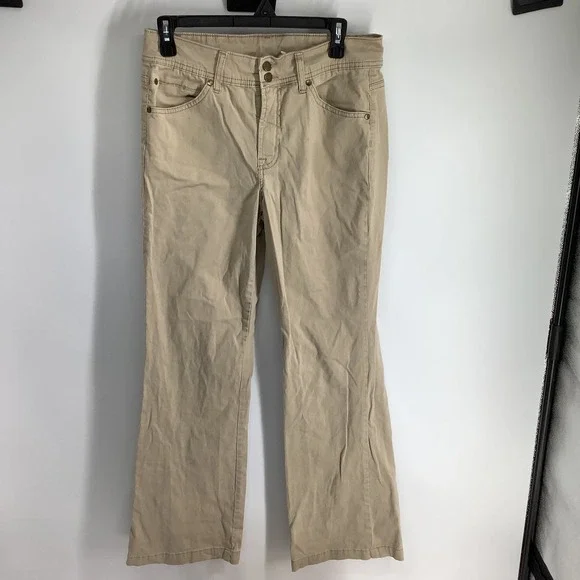 Kim Rogers Womens Khaki Tan Bootcut Stretch Cotton Twill Pants Size 10 - Picture 1 of 3